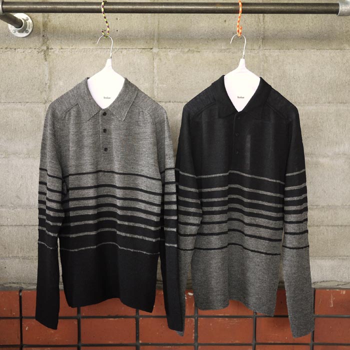 kolor / Alpaca Border Polo Shirt