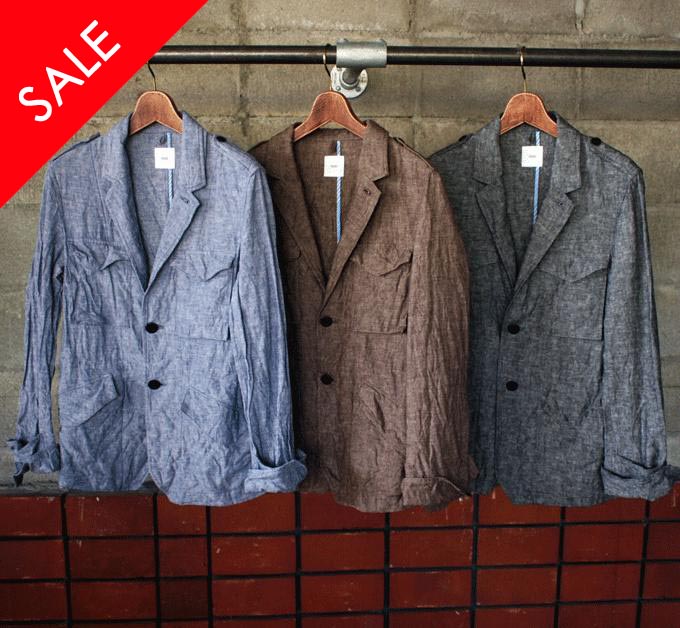 ts(s) / Linen Cotton Chambray Military 2B 4Flap Jacket