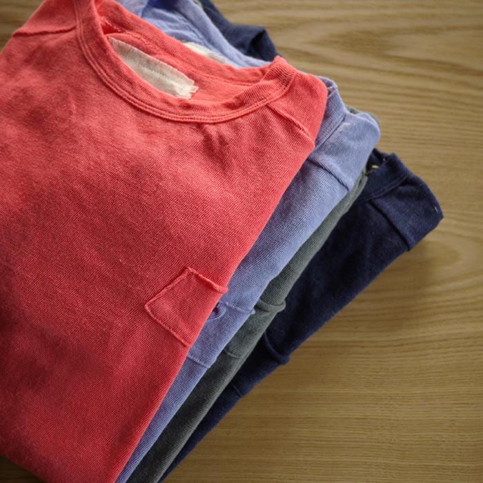 V::room / Melange Vintage Basic L/S Crew Pocket