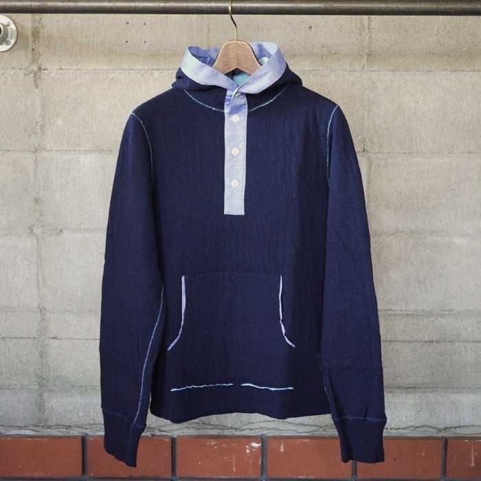 V::room / Wool Double Face L/S Henry Hoody