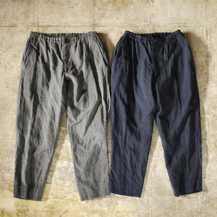 kolor / Tencel Tropical Check Cropped Pants