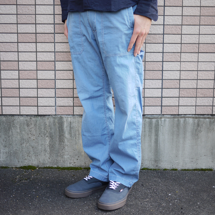 ts(s) / Stretch Indigo Denim Cloth Fatigue Pants (Washed Blue)