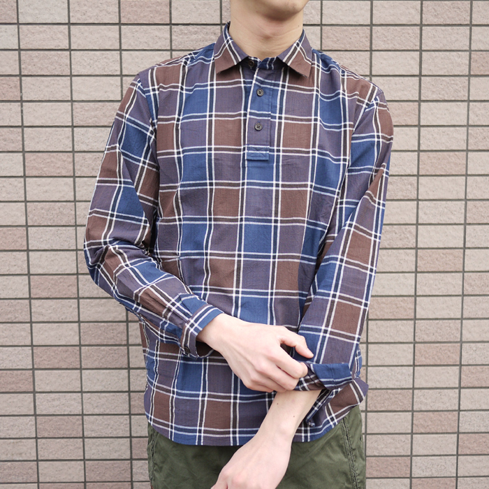 YAECA / Pull Over Check Shirts