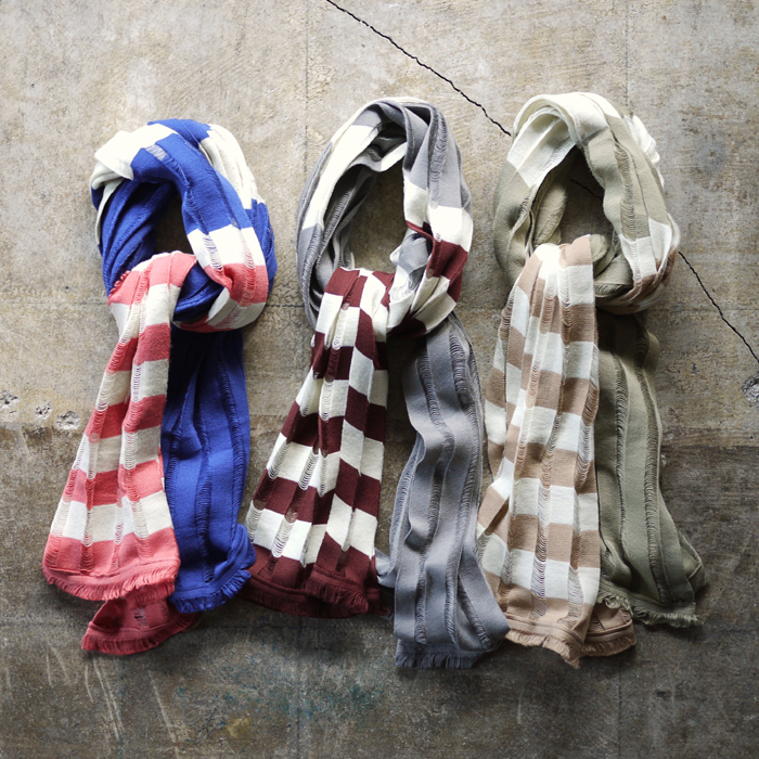 hobo / Knit Border Stole by Tricote