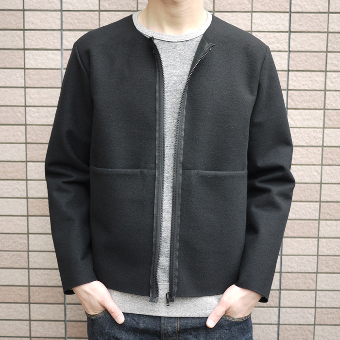 UNUSED / Wool Collarless Jacket
