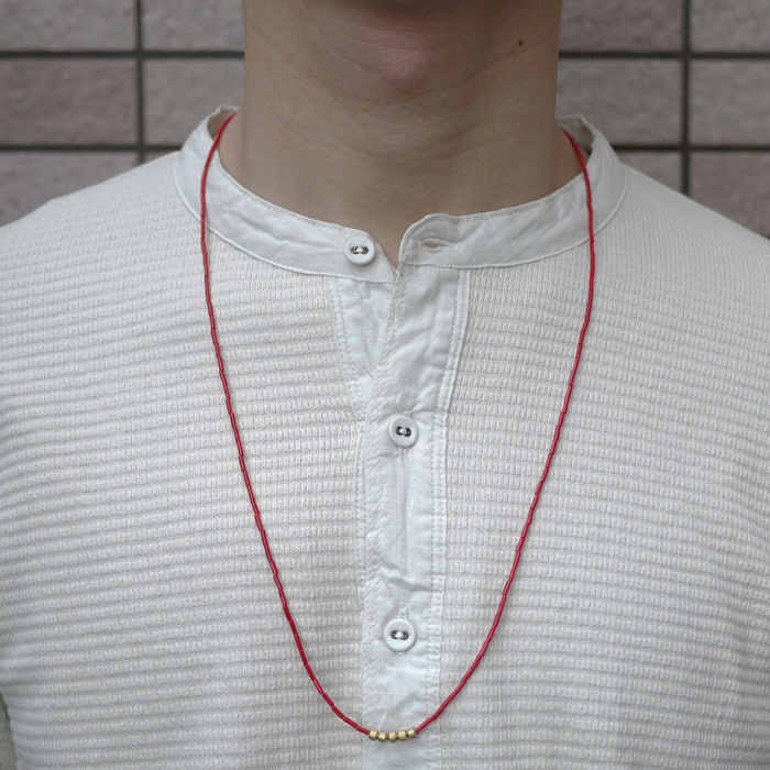 hobo / Glass & Brass Long Necklace