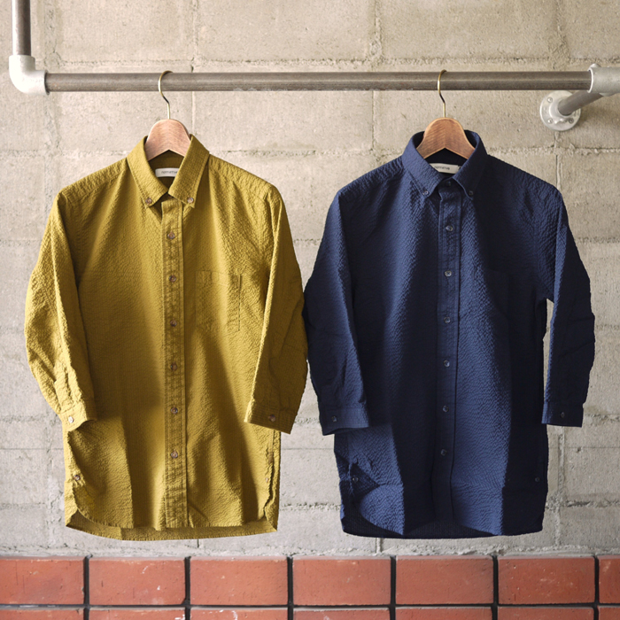 nonnative / Dweller B.D.Shirt QS – Cotton Seersucker