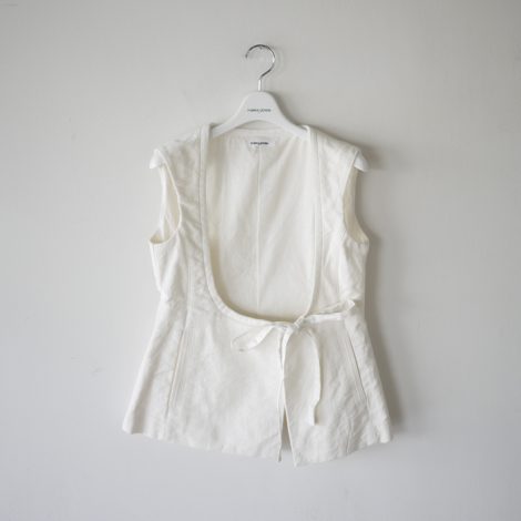 fu-slabtwillcottonopenbibasymmetryvest-white-36