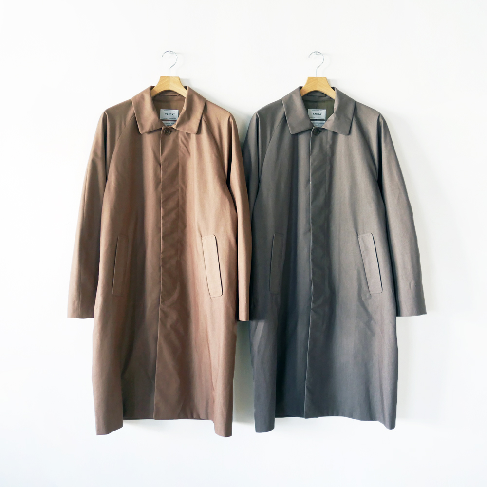 YAECA SOUTIEN COLLAR COAT STANDARD　BROWN