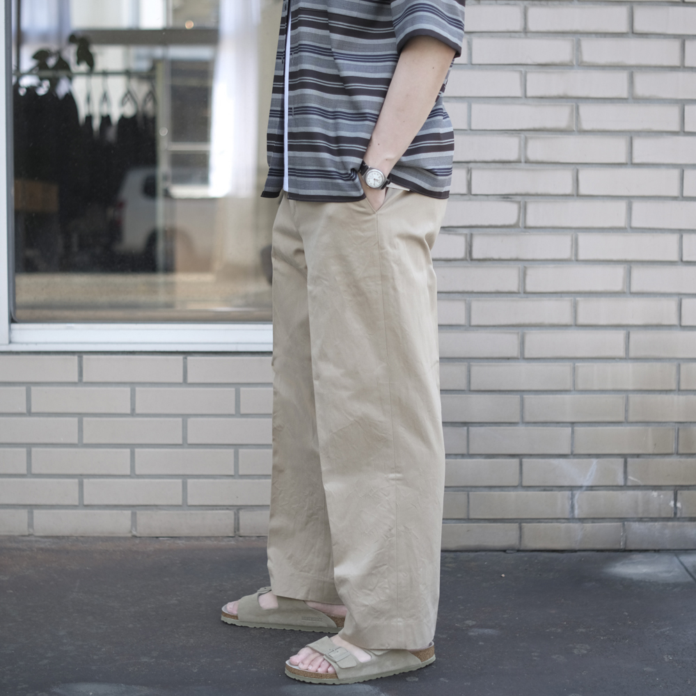 53091● YAECA CHINO CLOTH PANTS CREASED