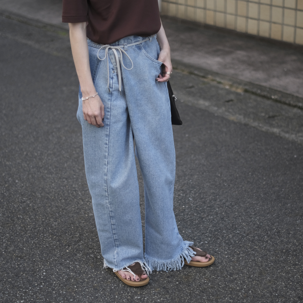 MAISON EUREKA VINTAGE REWORK BIGGY PANTS - デニム/ジーンズ