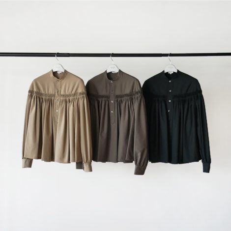 scyewomen-washablewooltropicaltuckhalfplacketblouse