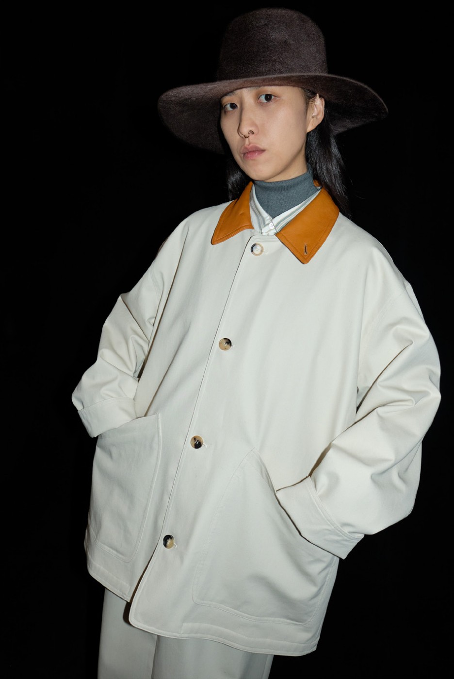 cristaseya-oversizedblousonwithleatherpatch