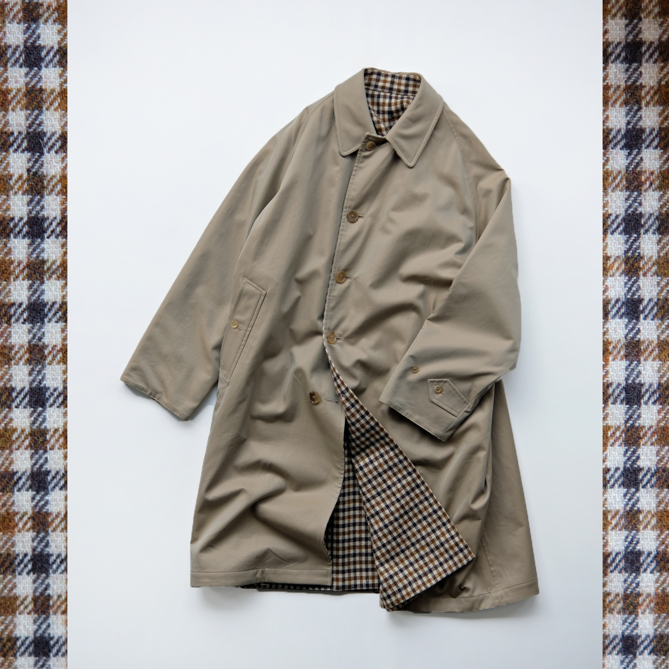 ANATOMICA SINGLE RAGLAN COAT Ⅱ BEIGE 44 ANATOMICA SINGLE RAGLAN COAT Ⅱ BEIGE 44