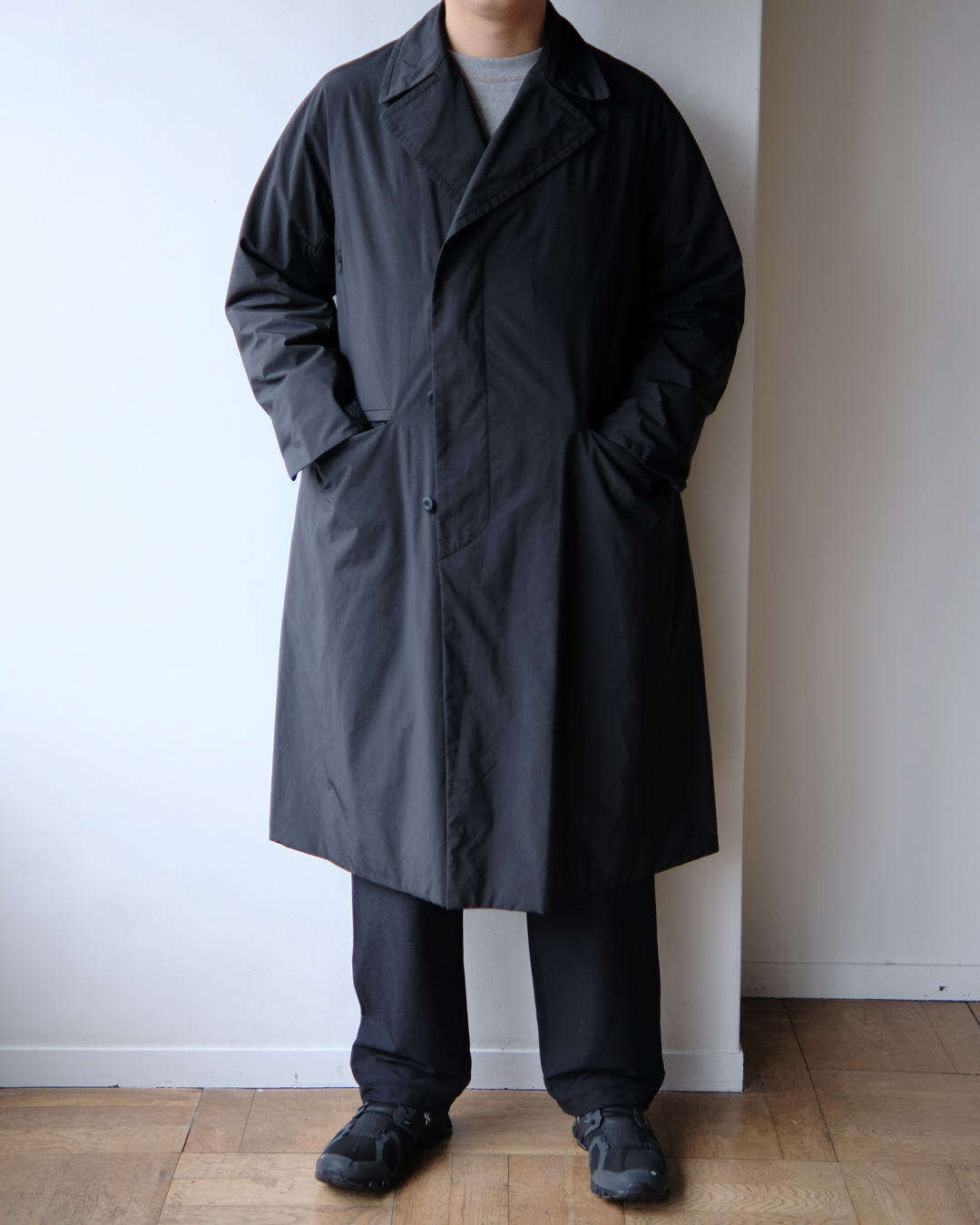 TEATORA DEVICE COAT DUAL POINT #NAVY 3状態10中8