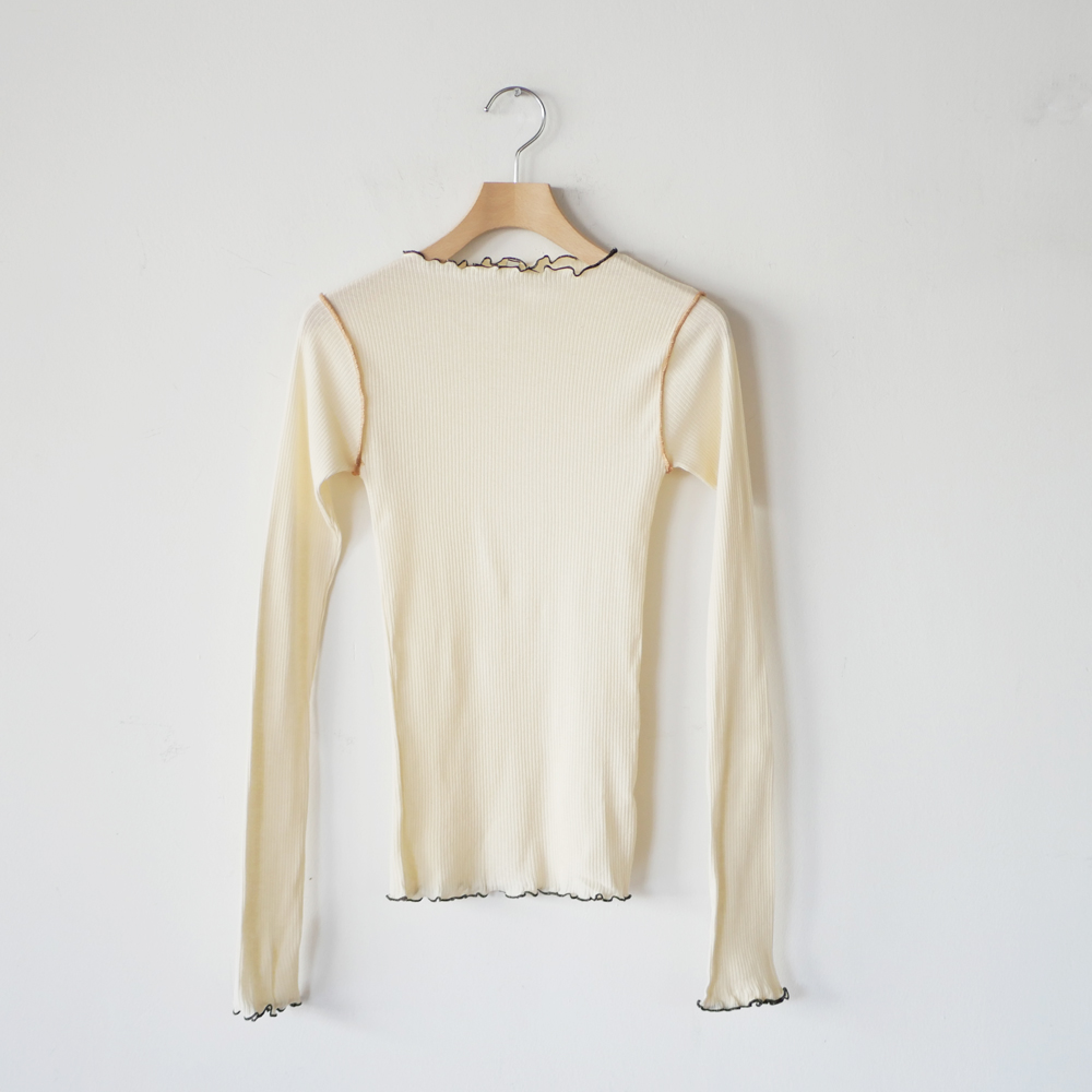 baserange vein long sleeve cotton rib