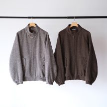 LAMA SHETLAND wool TWEED ZIP BLOUSON