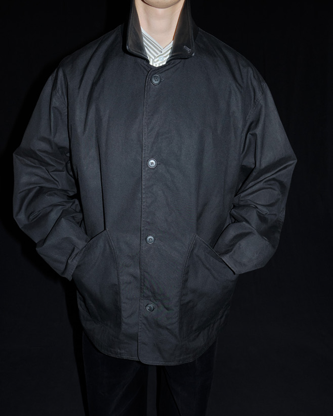 Cristaseya 遅らせる oversized blouson blown sizeL