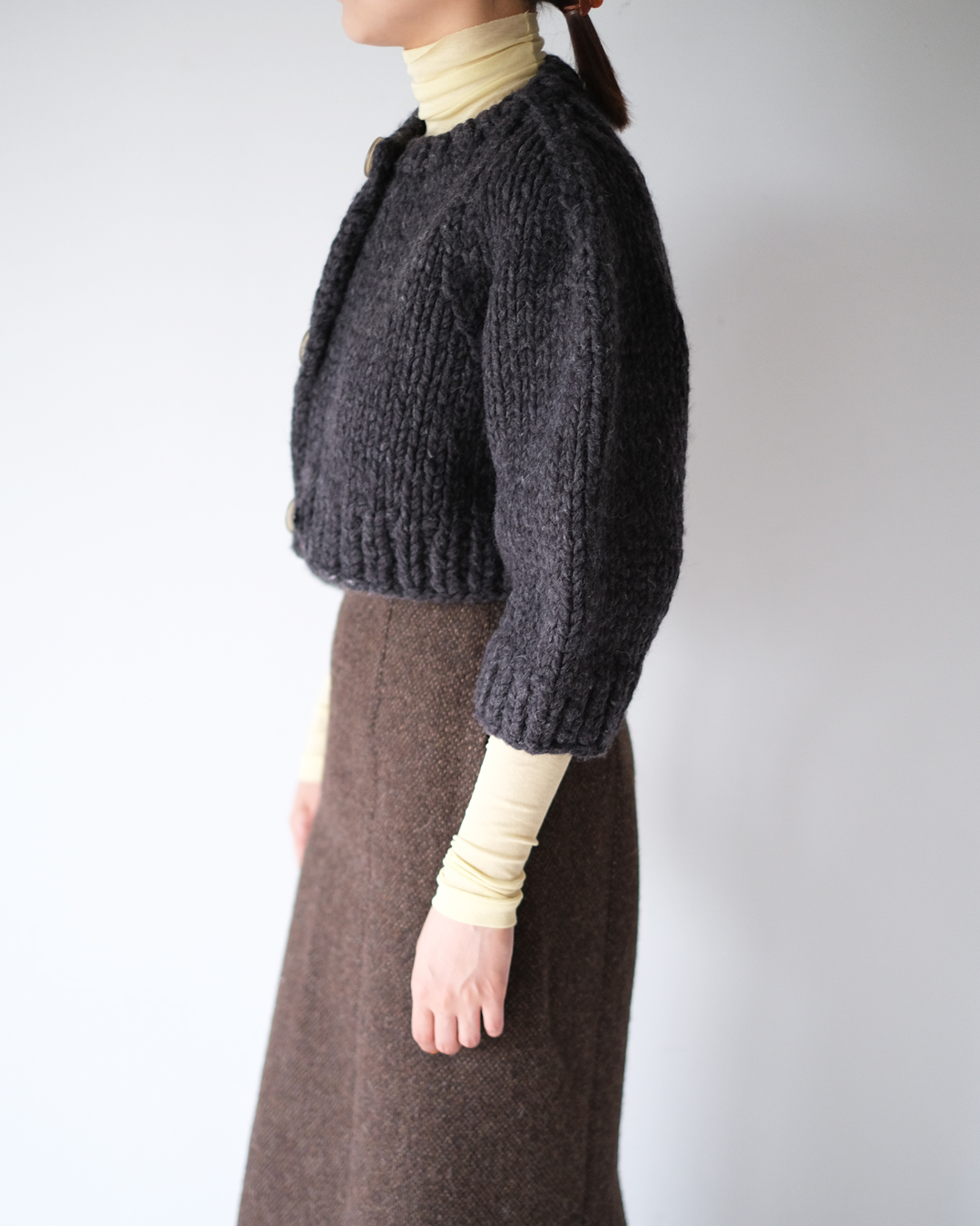 FUMIKA_UCHIDA/HAND KNITTED CARDIGAN(IVORY)