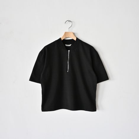 auraleewomens-cottonslubrayonplaitinghalfziptee