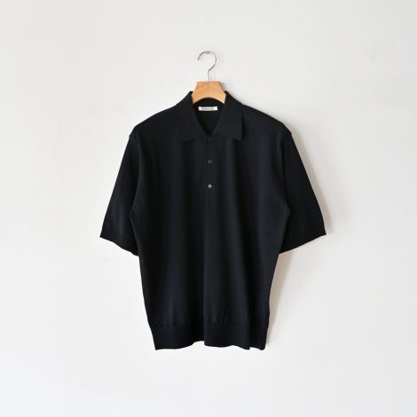 auralee-superhighgaugecottonknitpolo