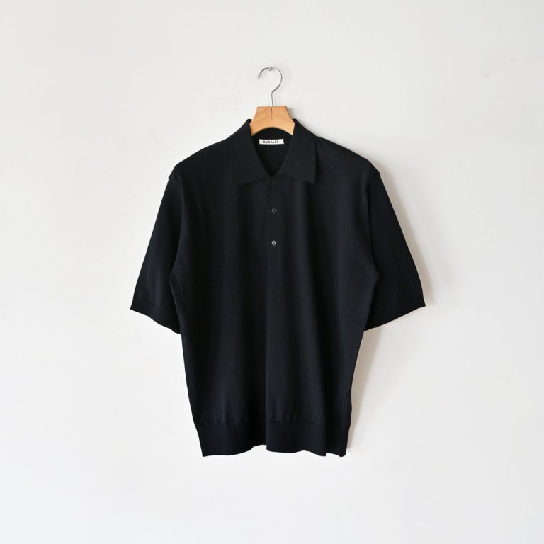 auralee-superhighgaugecottonknitpolo