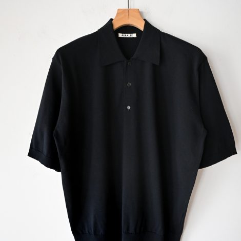 auralee-superhighgaugecottonknitpolo