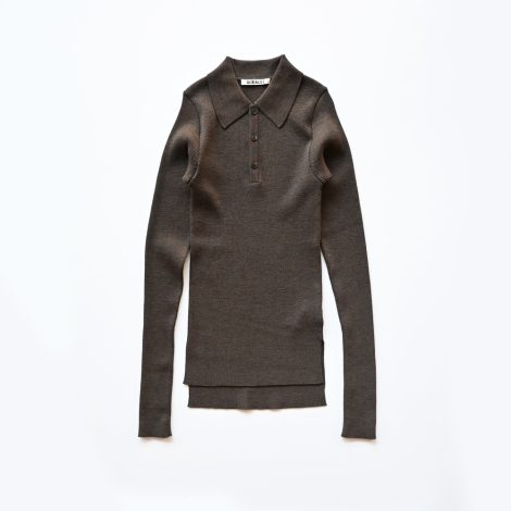 auraleewomens-superfinewoolhighgaugeribknitpolo