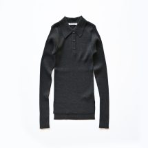 Super Fine Wool High Gauge Rib Knit Polo | EUREKA FACTORY HEIGHTS