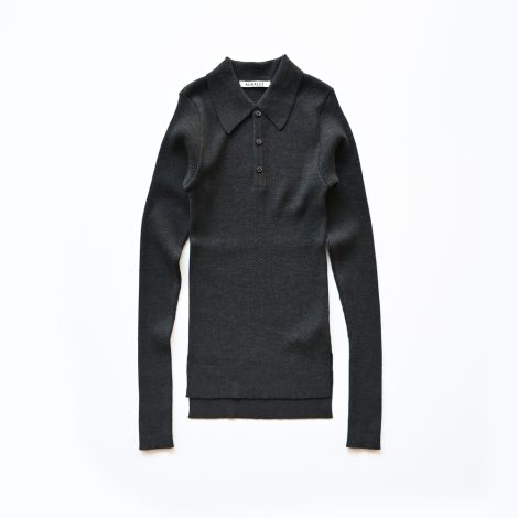 auraleewomens-superfinewoolhighgaugeribknitpolo