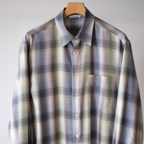 auralee-25awsuperlightwoolcheckshirt