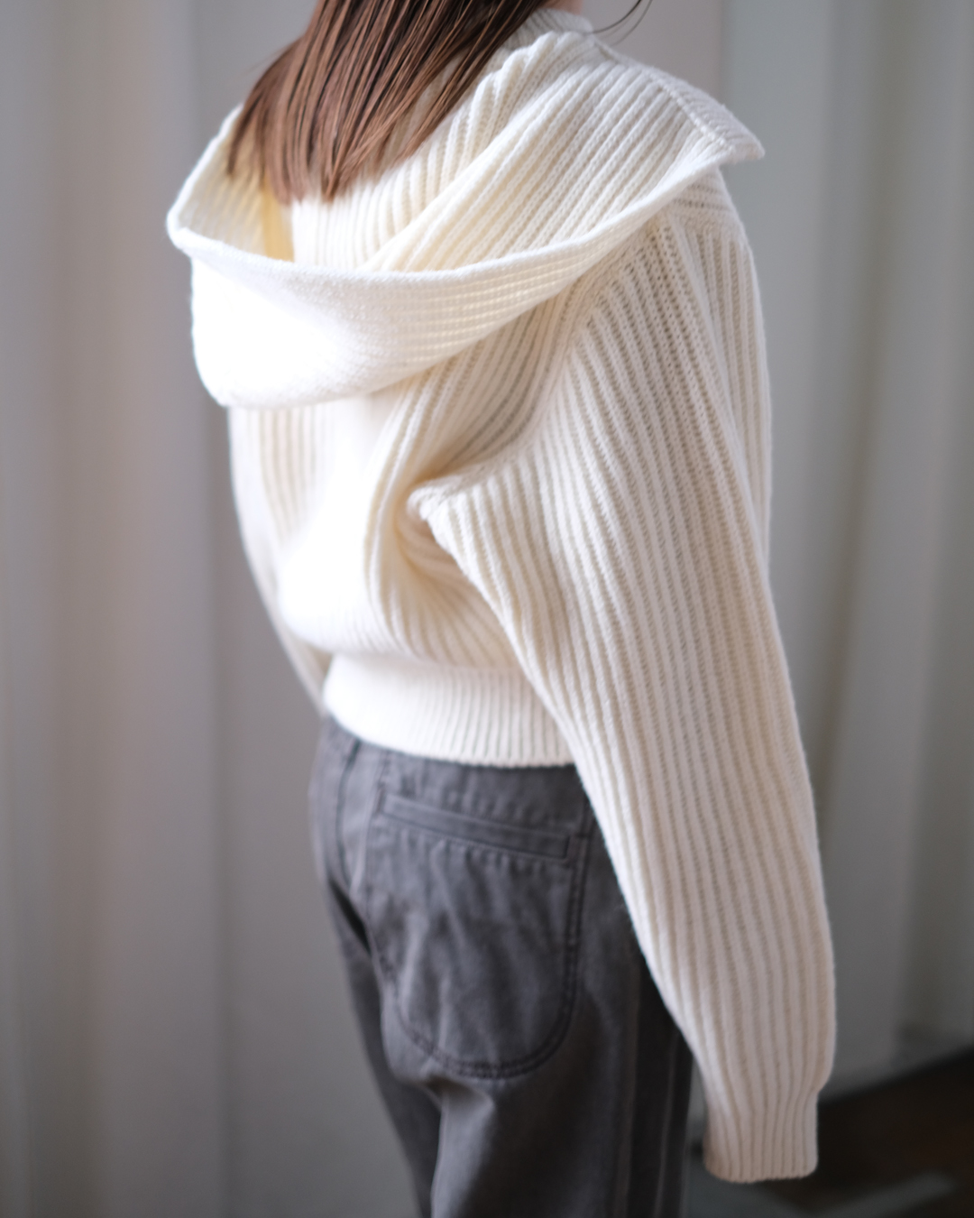fumikauchida-shetlandribstitchhoodedpullover