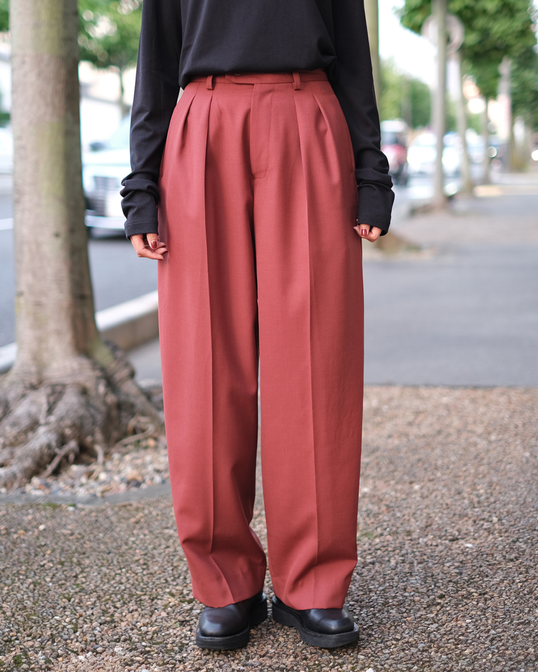 hakuji-woolchambrayslacks