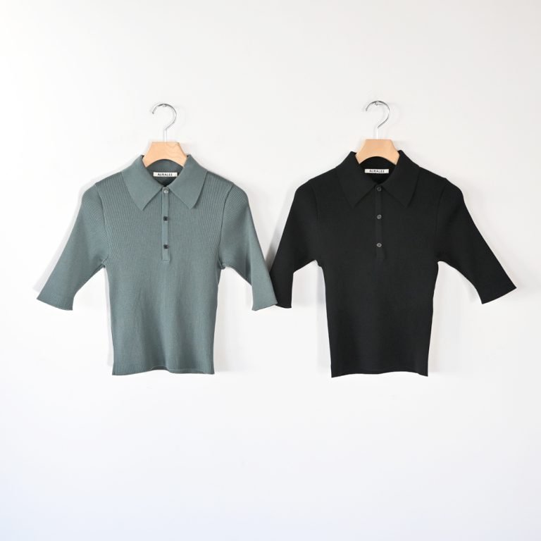 auraleewomens-cottonhighgaugeribknitpolo