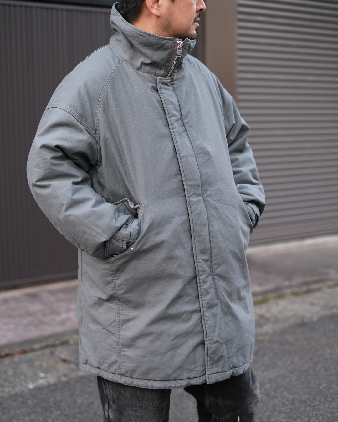 nonnative-trooperpuffcoatcottonbacksatinpigmentdyewithwithwindstopper