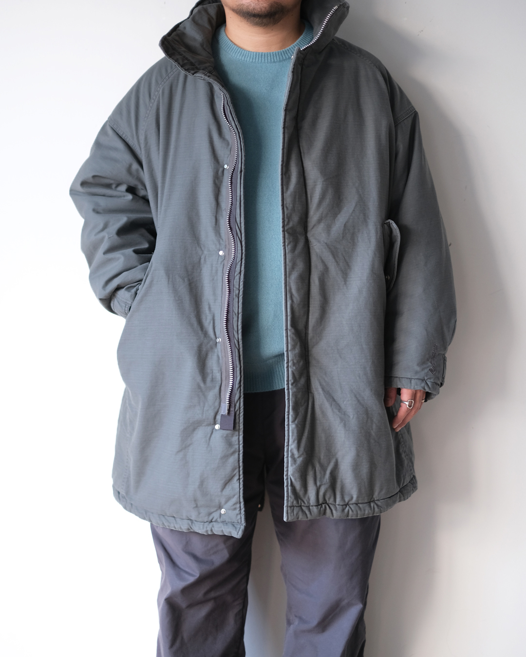 nonnative-trooperpuffcoatcottonbacksatinpigmentdyewithwithwindstopper