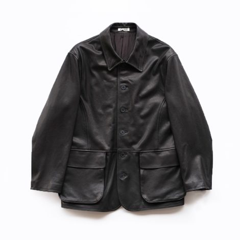 auralee-texturedlambleatherblouson