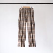 Super Fine Tropical Wool Check Two-Tuck Slacks | EUREKA FACTORY
