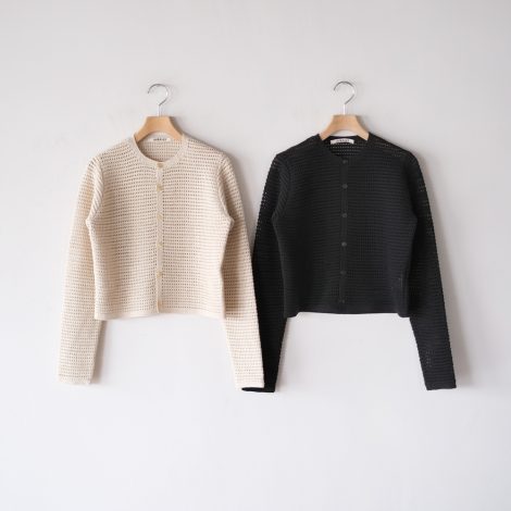 auralee-tussahsilkcottonmeshknitcardigan