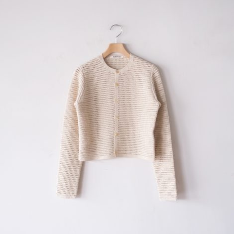 auralee-tussahsilkcottonmeshknitcardigan