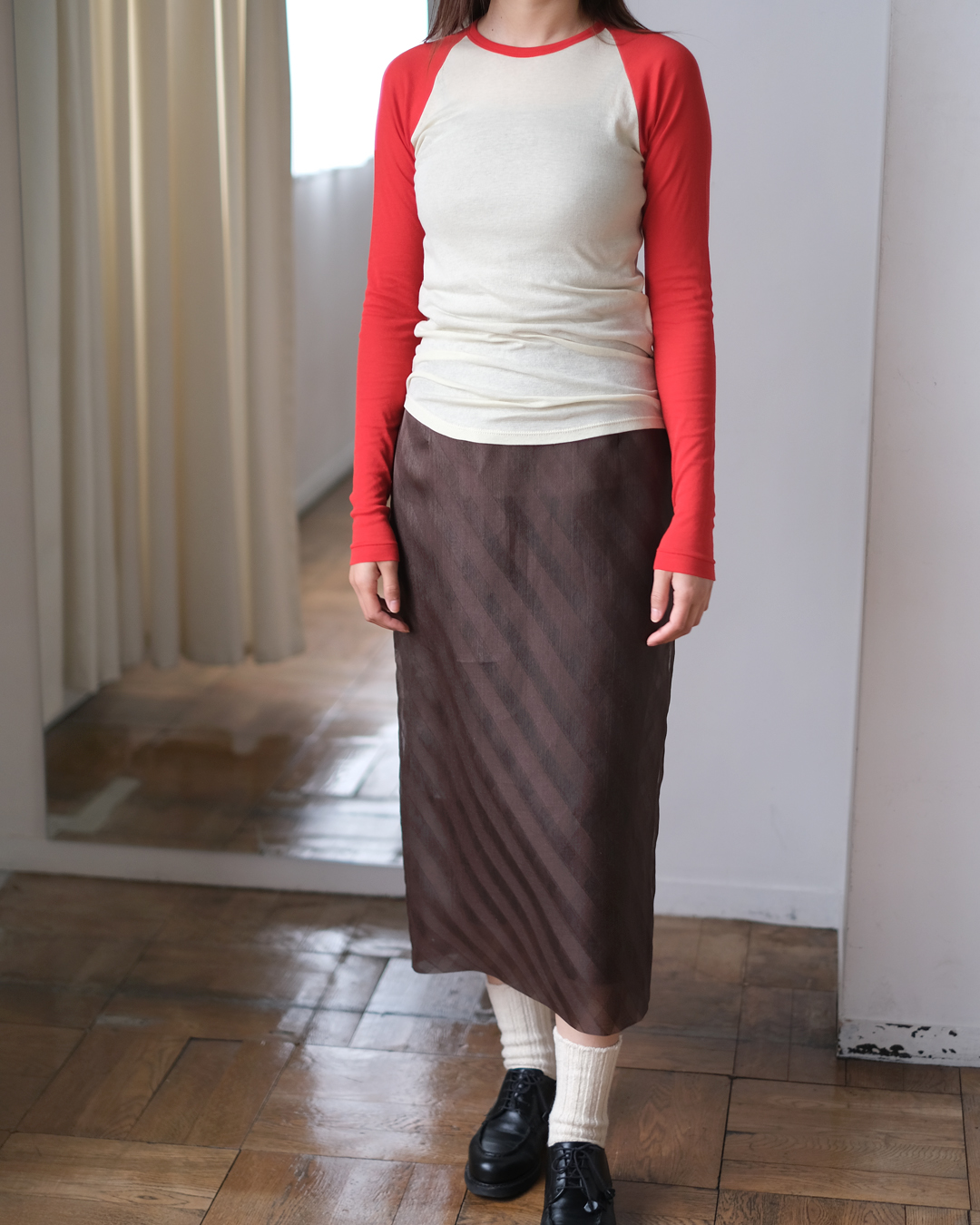 auraleewomens-sheersilkcottoncutjacquardpencilskirt