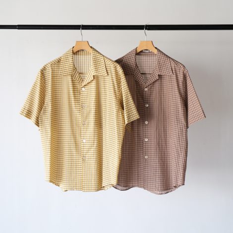 auralee-26ssairylightcottoncheckhalfsleevedshirt