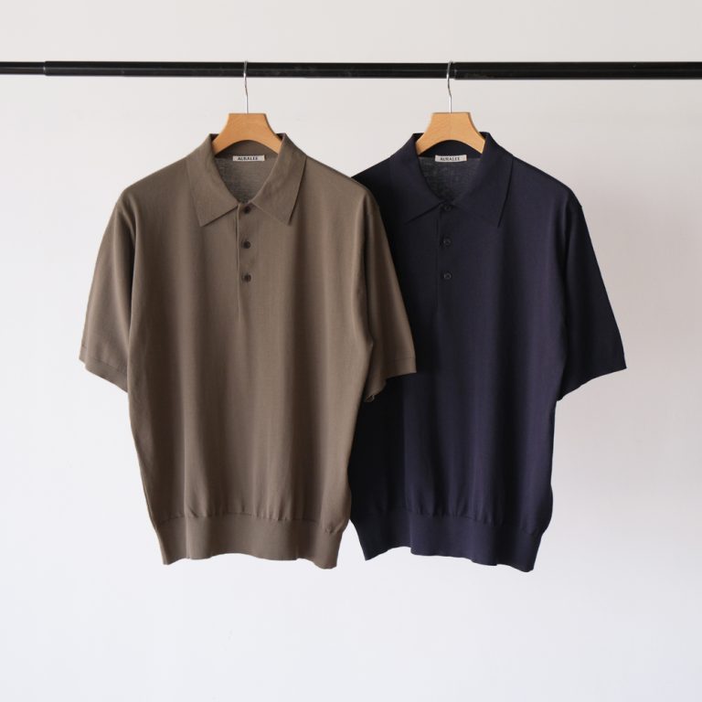 auralee-gizahighgaugeknitpolo