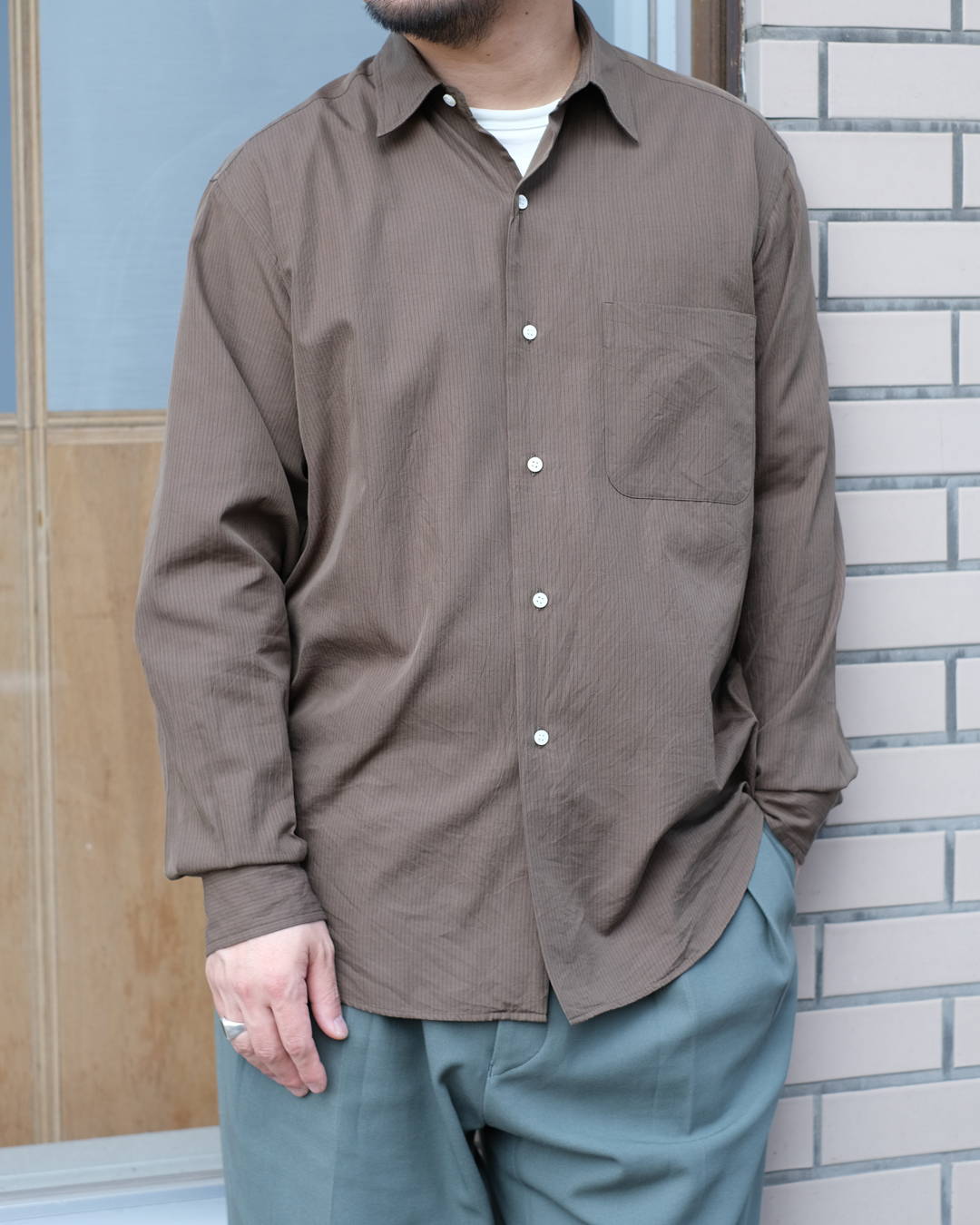 kaptainsunshine-regularcollarshirtstripe