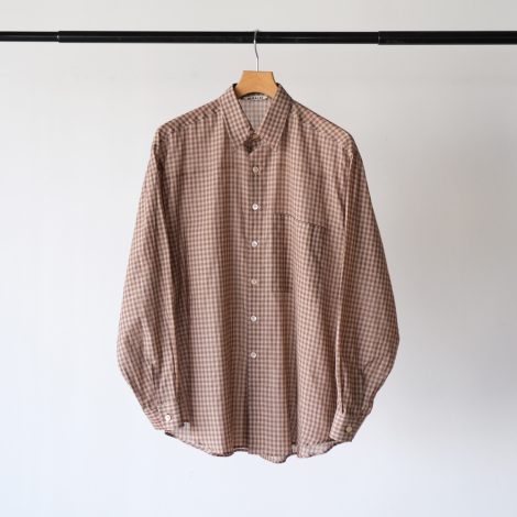 auralee-26ssairylightcottoncheckbigshirt