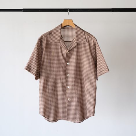 auralee-26ssairylightcottoncheckhalfsleevedshirt