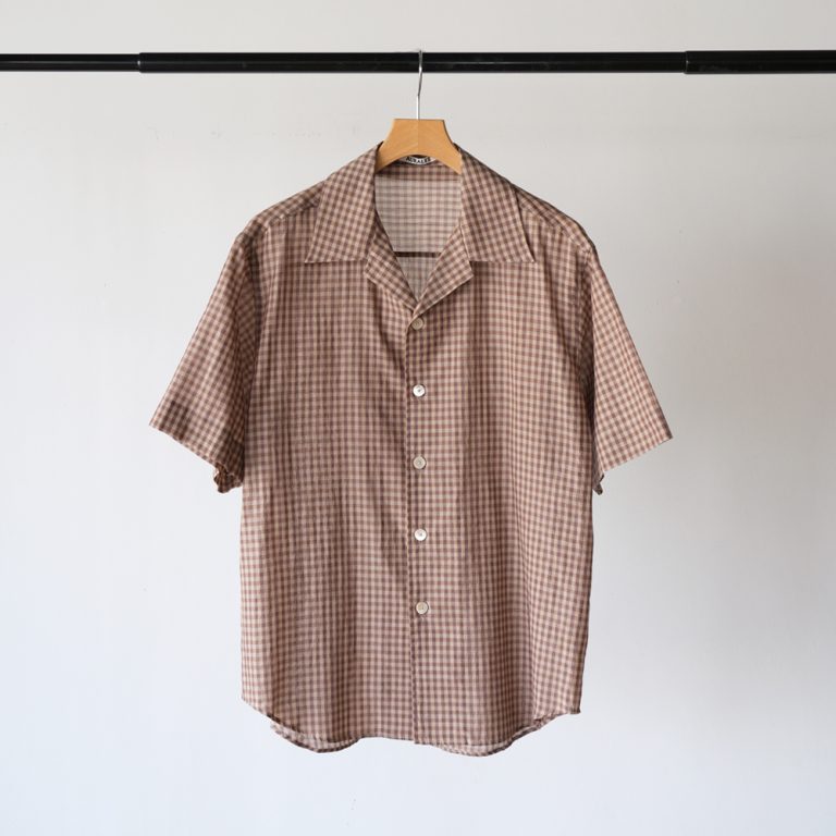 auralee-26ssairylightcottoncheckhalfsleevedshirt