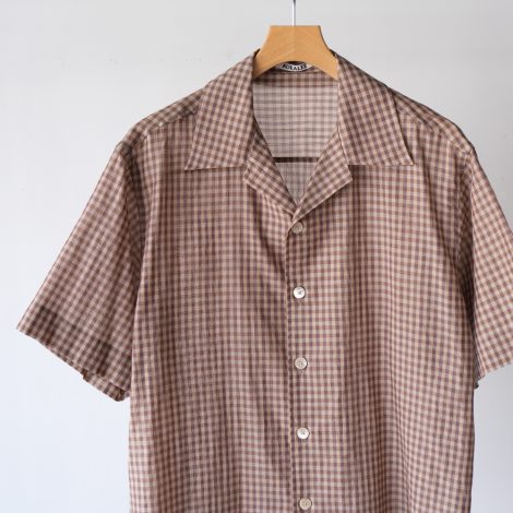 auralee-26ssairylightcottoncheckhalfsleevedshirt