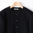 auralee-heavilyfulledwoolcottoncollarlessjacket