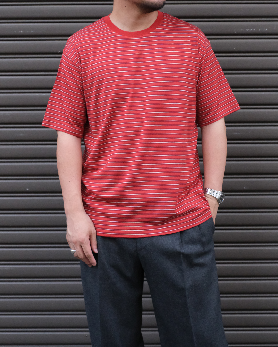auralee-26awsoftsmoothwoolstripejerseytee